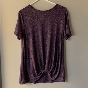 Stitch Fix Pink Clover purple knotted tee